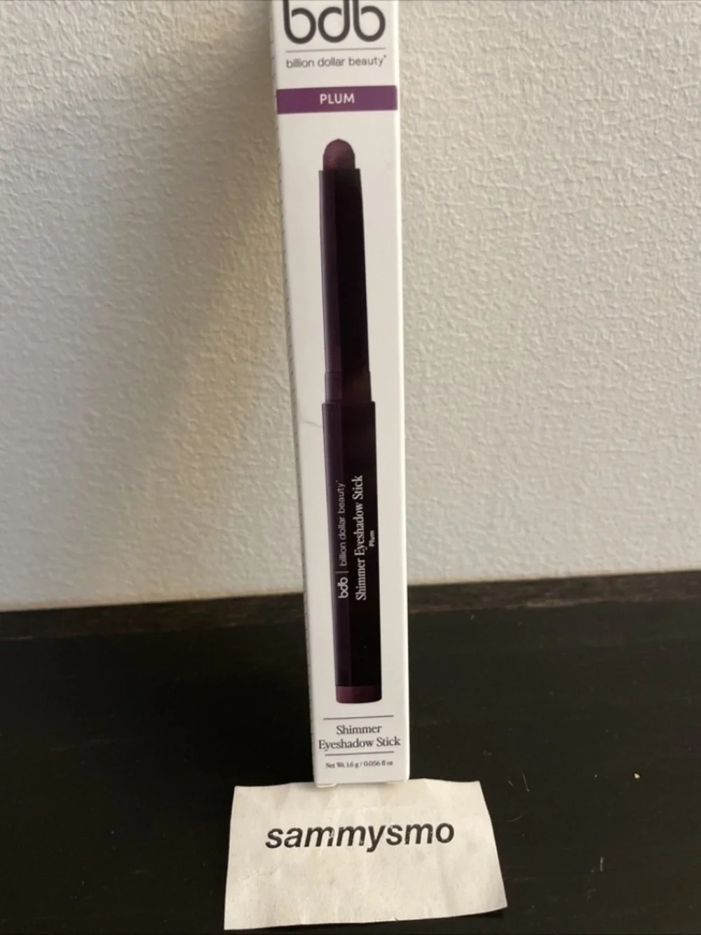 Bdb billion dollar beauty Shimmer Eyeshadow Stick, Plum Color 0.056 oz.